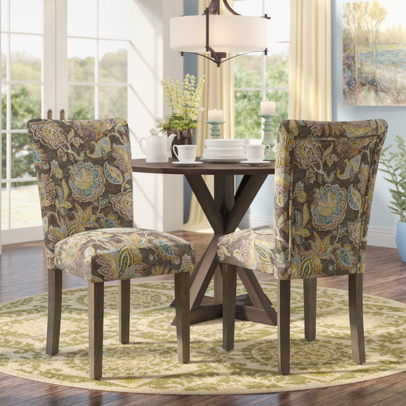Andover Mills Niemann Floral Upholstered Dining Chair & Reviews | Wayfair